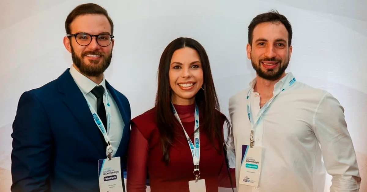 Três dermatologistas participam da 75ª Jornada Catarinense de Dermatologia da SBD/SC.